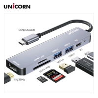  CŸ 6in1 HDMI Ƽ USB3.1  4K ̷ PD 87W   ˷̴ TCH-P30